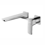 Single Lever Wall Mounted Two Hole Basin Mixer