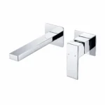 Single Lever Wall Mounted Two Hole Basin Mixer