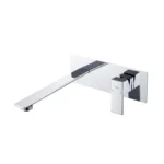 Single Lever Wall Mounted Two Hole Basin Mixer