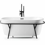 Free Standing Acrylic Bathtub With Adjustable Legs 1700 x 750 x 590