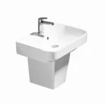 Wall Hung Wash Basin With Half Pedestal