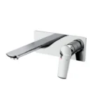 Single Lever Wall Mounted Two Hole Basin Mixer